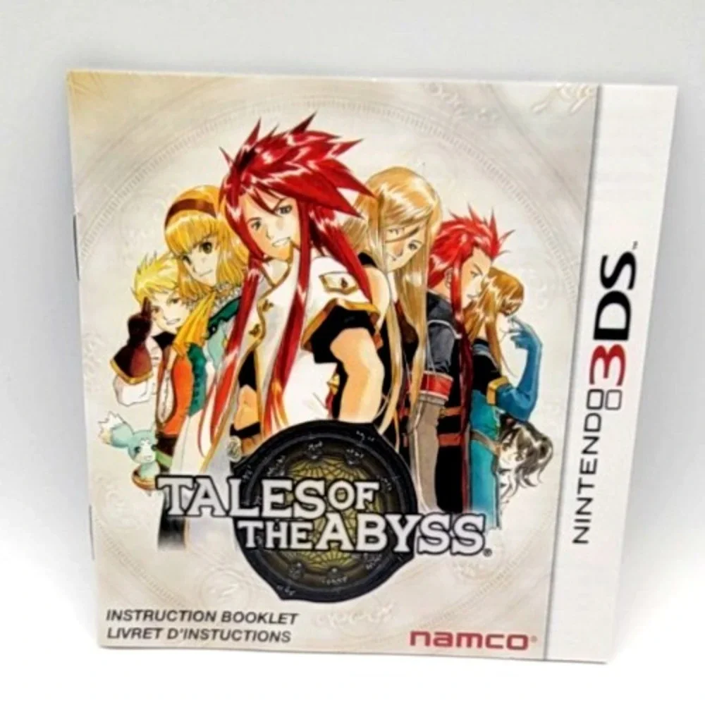 Tales of the Abyss (Nintendo 3DS, 2012) GAME MANUAL ONLY *NO GAME*